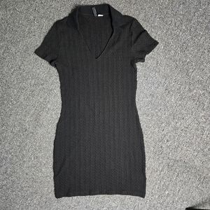 Divided Y2K Inspired Black Knit Dress Size Large